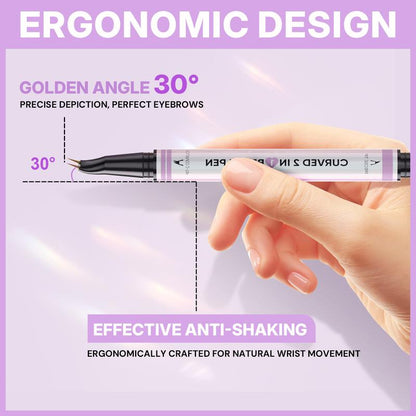 [FREE SHIPPING] 2Chill“Intooyou” Curved Eyebrow Pen, Magic 2 in 1 Eyebrow Pencil Pro, Waterproof Brow Pen with 2 Tips, Microblading Brow Pencils for Women, Last All Day