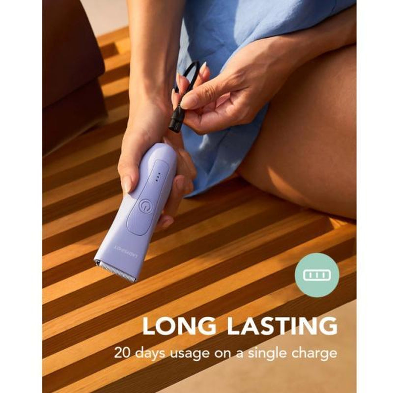 LADYSPOT Electric Bikini Trimmer for Women - Waterproof, Rechargeable, Hypoallergenic Ceramic Blades, Precise & Safe, Portable for Arms & Legs, 90-Minute Battery Life