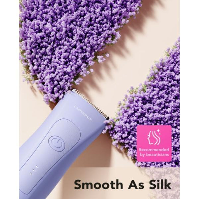 LADYSPOT Electric Bikini Trimmer for Women - Waterproof, Rechargeable, Hypoallergenic Ceramic Blades, Precise & Safe, Portable for Arms & Legs, 90-Minute Battery Life