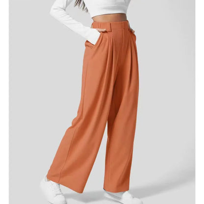Women'S Pants Women'S High Waist Wide Leg Pants Casual Loose Pants Straight Office Ladies Korean Fashion Elegant Pants