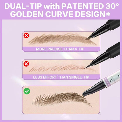 [FREE SHIPPING] 2Chill“Intooyou” Curved Eyebrow Pen, Magic 2 in 1 Eyebrow Pencil Pro, Waterproof Brow Pen with 2 Tips, Microblading Brow Pencils for Women, Last All Day