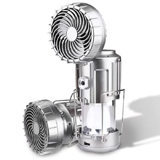 Outdoor Solar Camping Light Portable with Fan Solar Charge Hanging Tent Lamp Rechargeable Camping Flashlight Powerful Hand Lamp