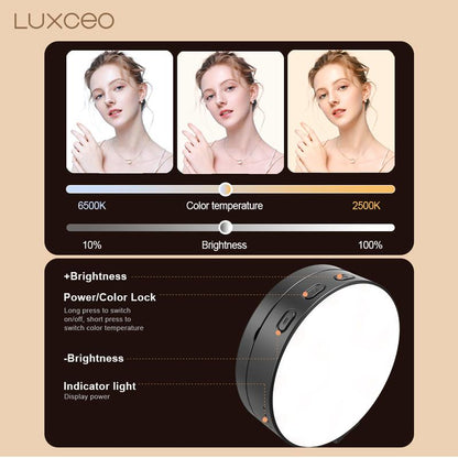 3-In-1 Magnetic Beauty Selfie Light for Phones – 360° LED Ring Light with Magsafe, Mirror and Phone Stand – Portable Rechargeable Fill Light for Makeup, Live Streaming, Video Calls, Compatible with Iphone 17