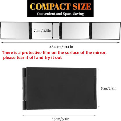 4-Sided Makeup Mirror, 360° Wide Angle Portablefolding Makeup Mirror, Multifunctional Travel Mirrormakeup Tool for Women