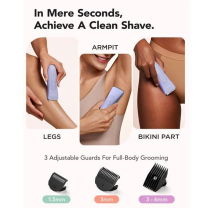 LADYSPOT Electric Bikini Trimmer for Women - Waterproof, Rechargeable, Hypoallergenic Ceramic Blades, Precise & Safe, Portable for Arms & Legs, 90-Minute Battery Life