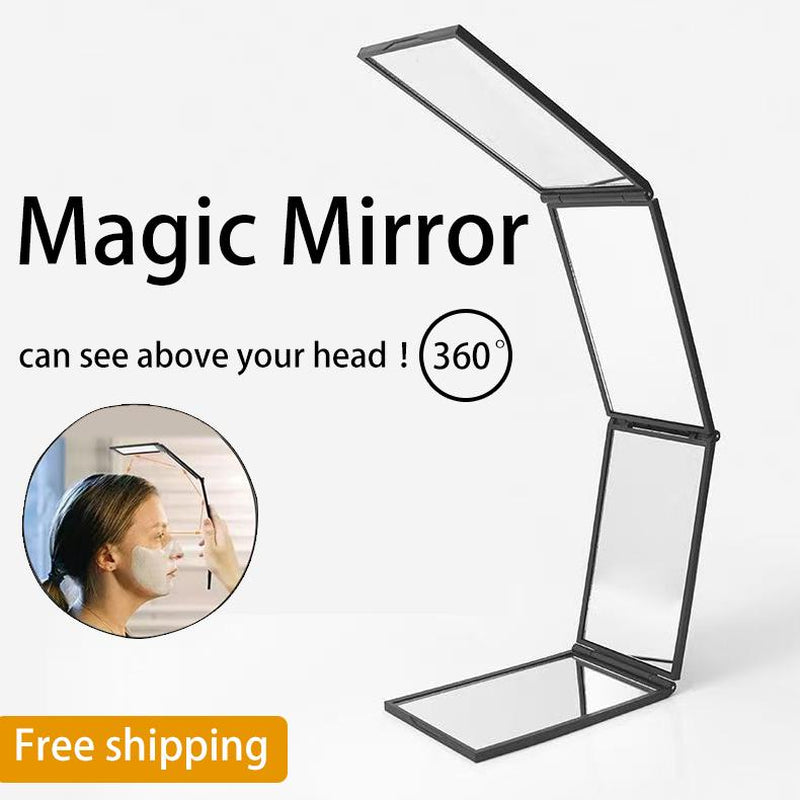 4-Sided Makeup Mirror, 360° Wide Angle Portablefolding Makeup Mirror, Multifunctional Travel Mirrormakeup Tool for Women