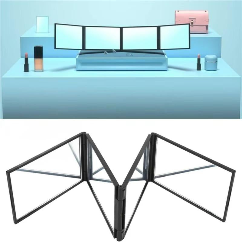 4-Sided Makeup Mirror, 360° Wide Angle Portablefolding Makeup Mirror, Multifunctional Travel Mirrormakeup Tool for Women