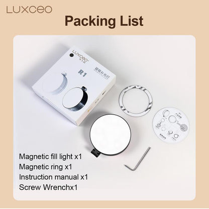 3-In-1 Magnetic Beauty Selfie Light for Phones – 360° LED Ring Light with Magsafe, Mirror and Phone Stand – Portable Rechargeable Fill Light for Makeup, Live Streaming, Video Calls, Compatible with Iphone 17