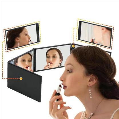 4-Sided Makeup Mirror, 360° Wide Angle Portablefolding Makeup Mirror, Multifunctional Travel Mirrormakeup Tool for Women